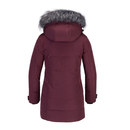 Multiple Pocket Solid Thicken Midi Padded Coat wantdo Women's Winter Puffer Parka Fashion Casual Classic Outdoor Hiking Travel Quilted Jacket Polyester Shell Faux Fur Detachable Hooded Overcoat Long Sleeve Two-way Zipper Yout